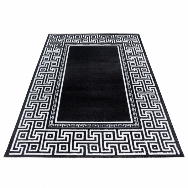 Parma Indi Border Black Rug